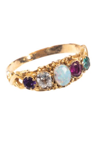 Um 1890 – Viktorianischer Ring mit geheimer Botschaft – Bild 3