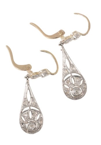 Um 1920 – Art Déco Diamantohrringe – Bild 4