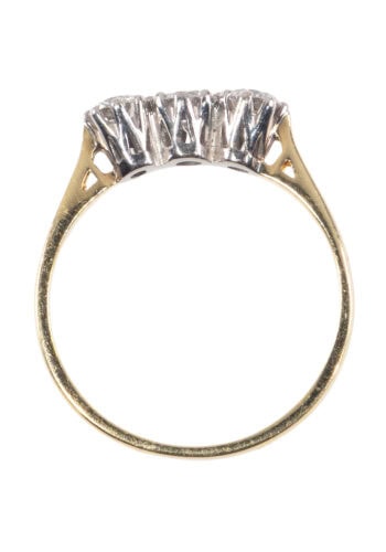 Datiert 1989 – Trilogy Ring mit 3 Diamanten – Bild 5