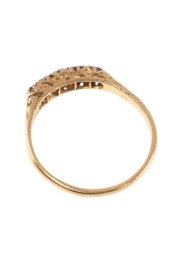 Um 1910 – Edwardianischer Goldring mit Diamanten – Bild 4