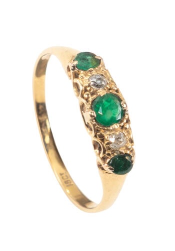 Um 1910 – Edwardian Smaragdring