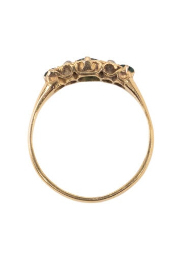 Um 1910 – Edwardian Smaragdring – Bild 5