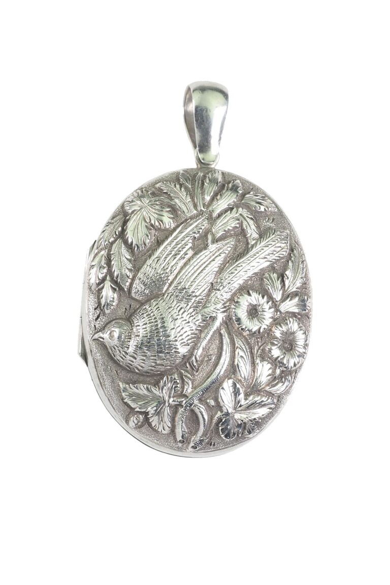 Viktorianische Medaillon aus Sterling Silber