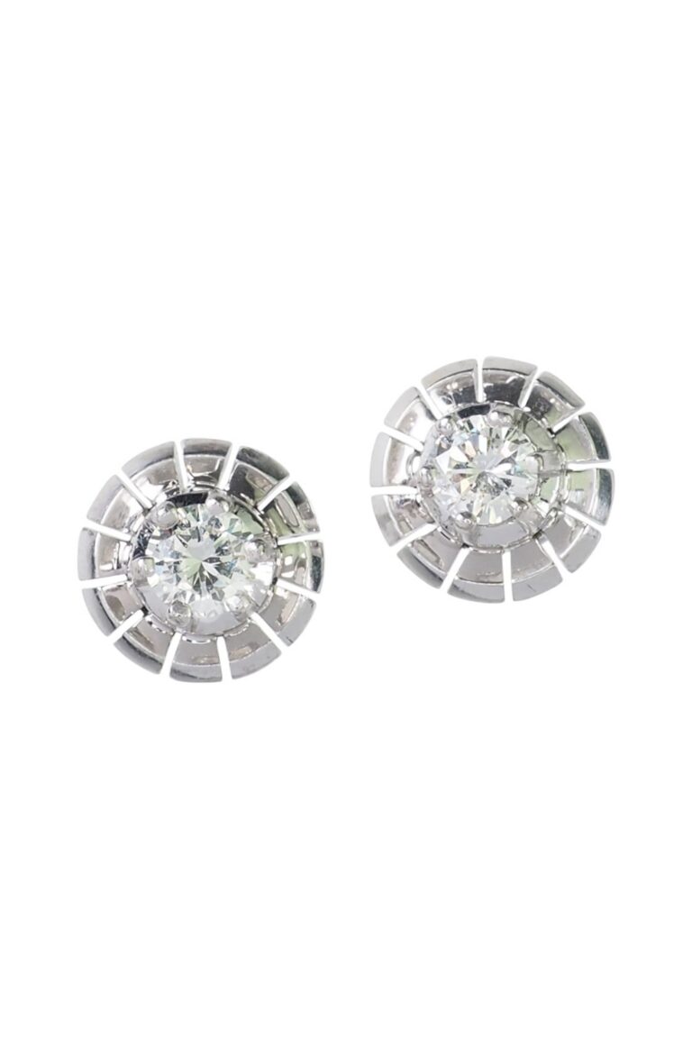 Vintage Ohrstecker mit Diamanten aus 18 Karat Weißgold