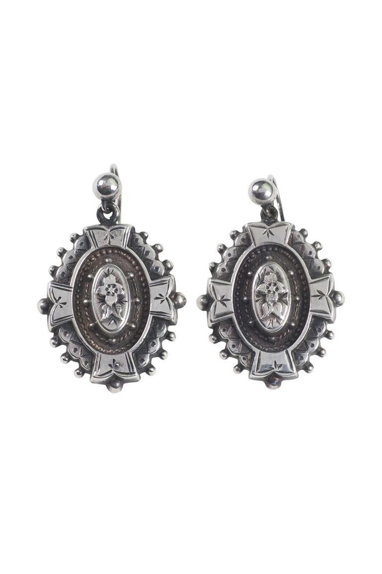 Viktorianische Ohrringe aus Sterling Silber