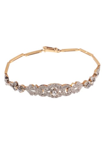 Um 1940 – Art Déco Armband mit Diamanten – Bild 1