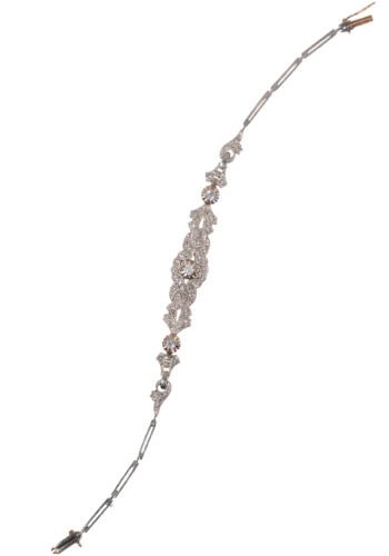 Um 1940 – Art Déco Armband mit Diamanten – Bild 2