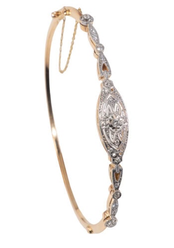 Um 1920 – Art Déco Armreif mit Diamanten