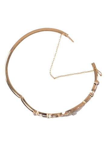 Um 1920 – Art Déco Armreif mit Diamanten – Bild 3