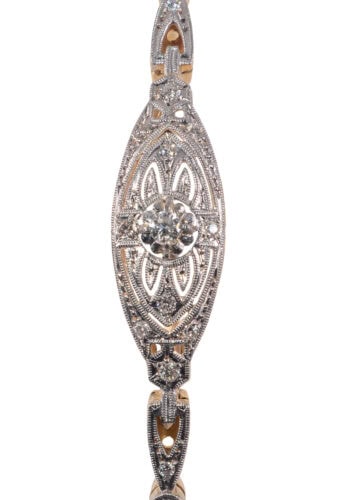 Um 1920 – Art Déco Armreif mit Diamanten – Bild 5