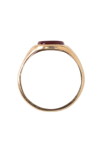 Datiert 1965 – Herrenring/Siegelring mit Karneol – Bild 4