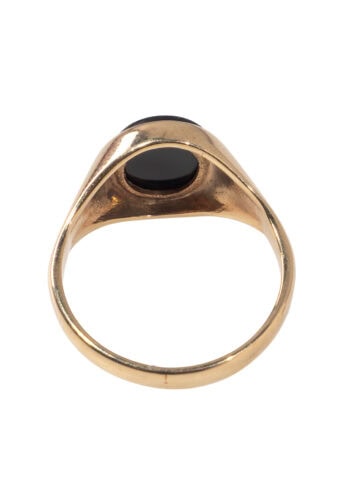 Datiert 1965 – Herrenring/Siegelring mit Onyx – Bild 3