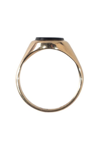 Datiert 1965 – Herrenring/Siegelring mit Onyx – Bild 4