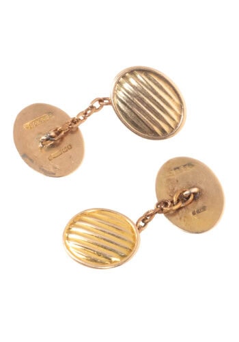 Datiert 1910 – Manschettenknöpfe guillochiert – Bild 3