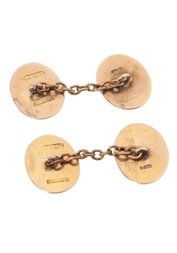 Datiert 1910 – Manschettenknöpfe guillochiert – Bild 4