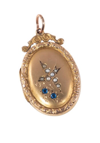 Um 1910 – Medaillon mit Vogelmotiv