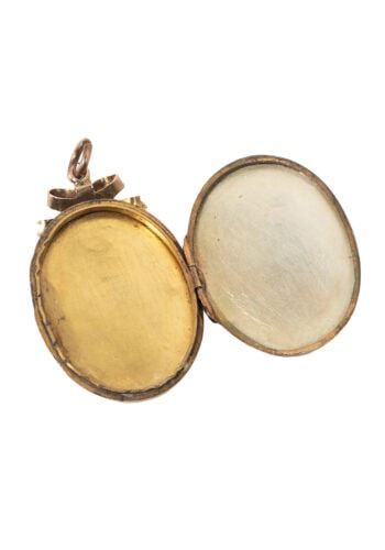 Um 1910 – Medaillon mit Handgravur – Bild 3