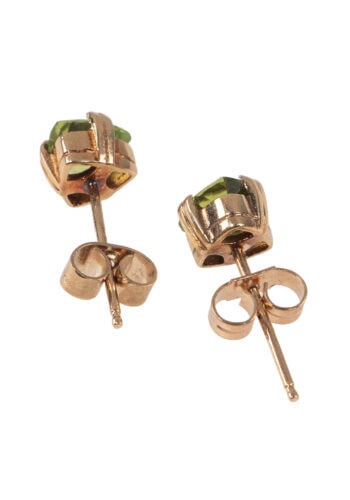 Um 1980 –Vintage Ohrstecker mit Peridot – Bild 4