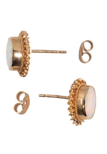 Um 1960 – Vintage Opalohrringe – Bild 3