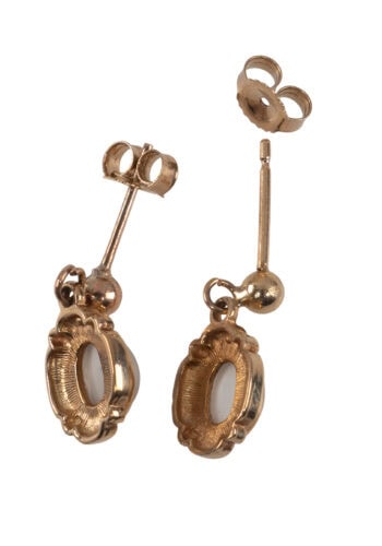 Um 1910 – Edwardian Ohrringe mit Mondstein – Bild 3