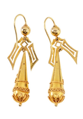 Um 1870 – Ohrringe Etruscan Revival – Bild 3