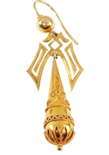 Um 1870 – Ohrringe Etruscan Revival – Bild 4
