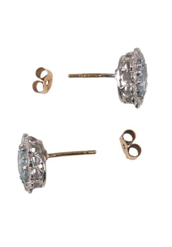 Um 1970 –Vintage Ohrstecker mit Aquamarinen – Bild 3