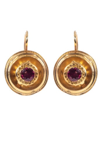 Um 1860 – Viktorianische Ohrringe mit Almandinen