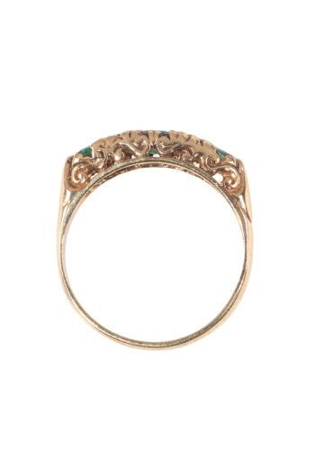 Datiert 1986 – Smaragdring mit Diamanten – Bild 4