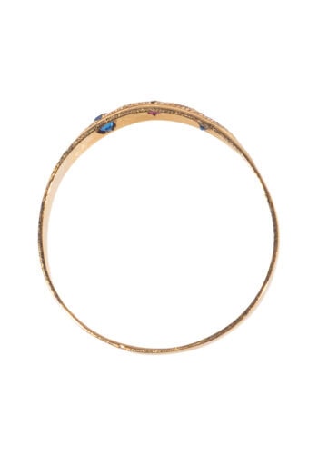 Um 1900 – Bandring mit 2 Saphiren und 1 Rubin – Bild 4