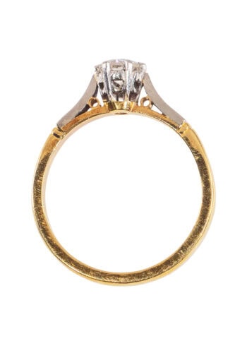 Um 1960 – Vintage Verlobungsring mit Diamantsolitär – Bild 5