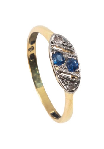 Um 1920 – Art Déco Diamantring