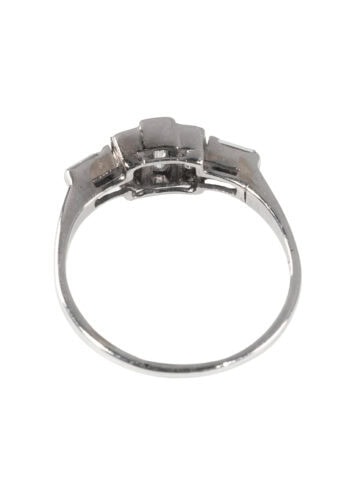 Um 1970 - Vintage Diamantring mit Baguette Diamanten – Bild 4