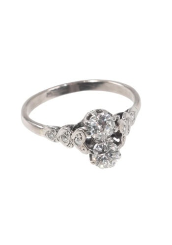 Um 1910 – Edwardianischer Ring mi Diamanten – Bild 3