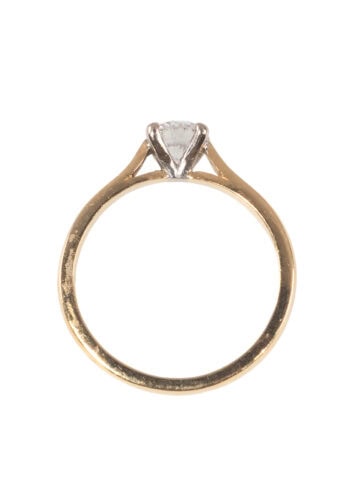 Um 1980 – Vintage Verlobungsring mit Diamantsolitär – Bild 5