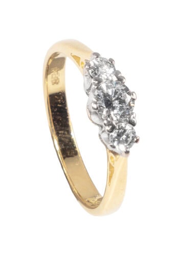 Um 1970 –Trilogy Ring mit 3 Diamanten