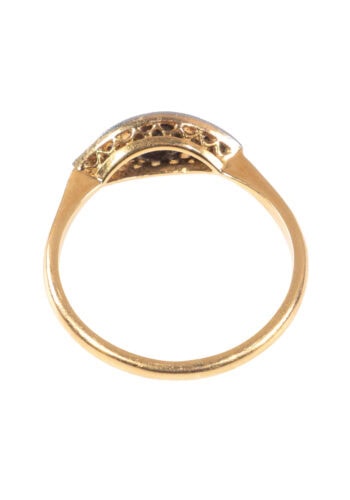 Um 1920 – Art Déco Ring mit Diamanten – Bild 4