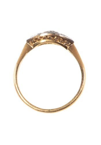 Um 1920 – Art Déco Ring mit Diamanten – Bild 5