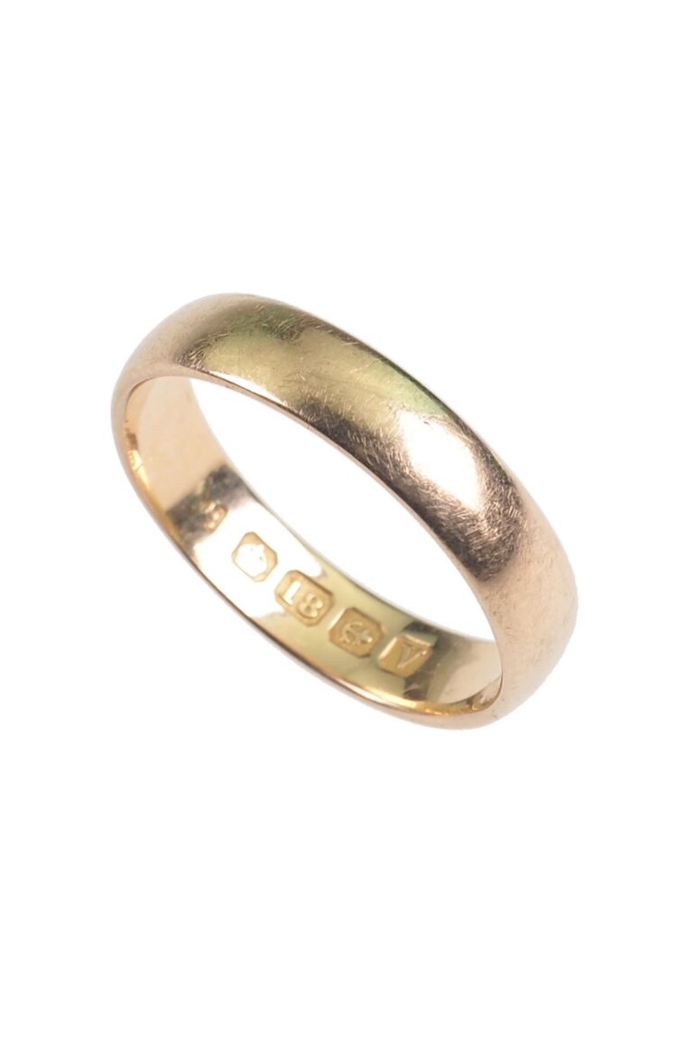 Art Déco Ehering aus 18 Karat Gold