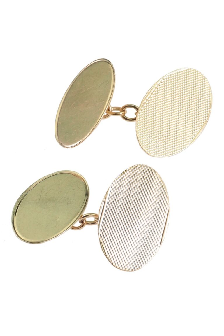 Vintage Manschettenknöpfe aus 9 Karat Gold