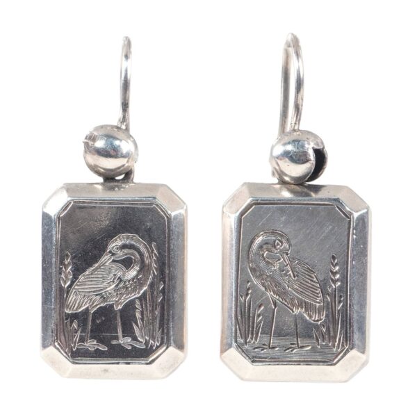 Ca. 1880 – Victorian earrings in silver