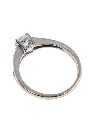 Um 1980 – Vintage Verlobungsring mit Aquamarin – Bild 4