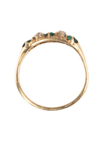 Um 1910 – Edwardianischer Ring mit Smaragden und Diamanten – Bild 5