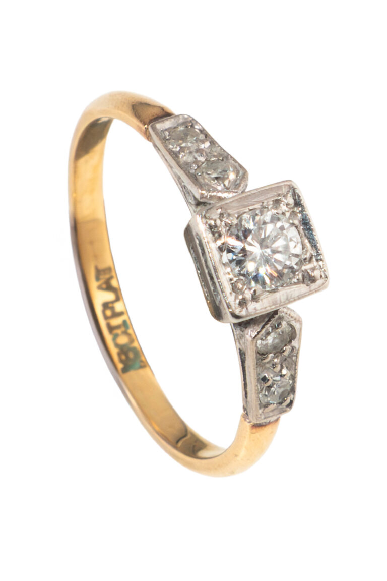 Rheinfrank Holzfuss Antique Jewellery in Berlin Muenchen Antike Ringe Verlobungsringe Eheringe Schmuck Juwelier Diamant Verlobungsring 1475 1