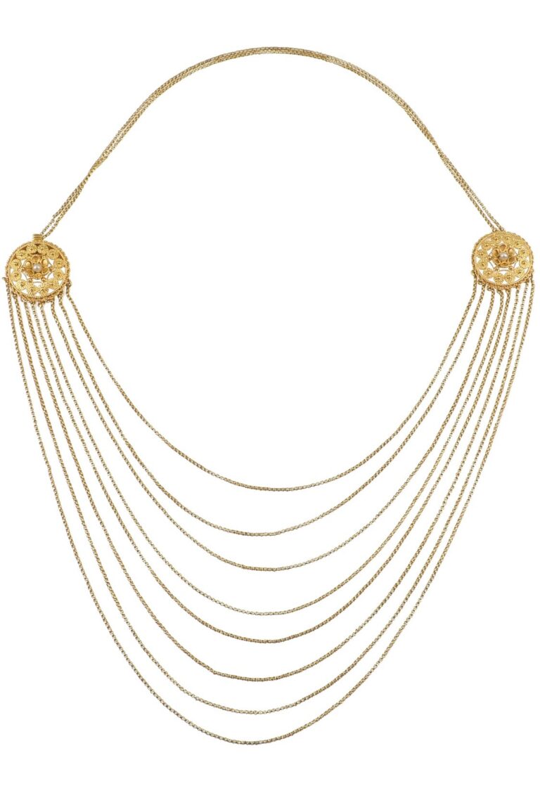 Viktorianisches Collier mit Perlen aus 18 Karat Gold