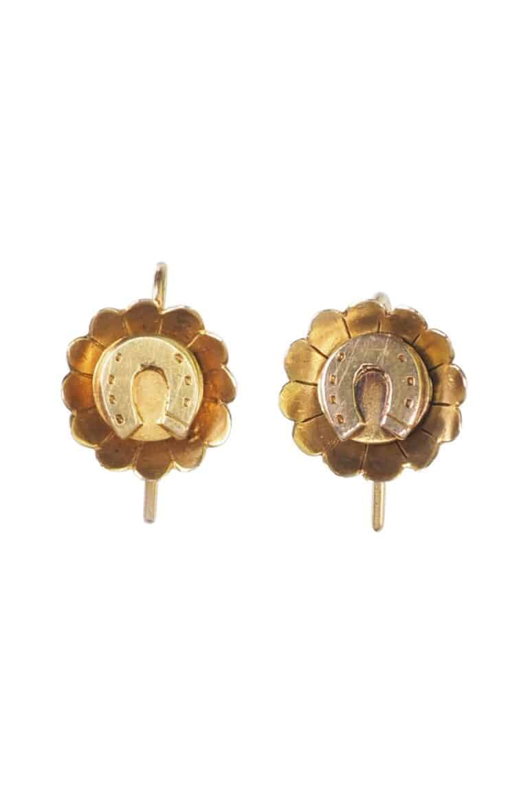 Viktorianische Ohrringe aus 15 Karat Gold