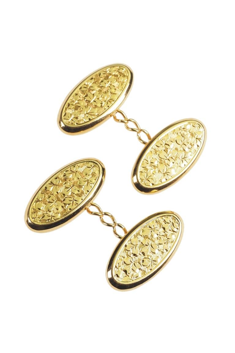 Edwardianische Manschettenknöpfe aus 15 Karat Gold