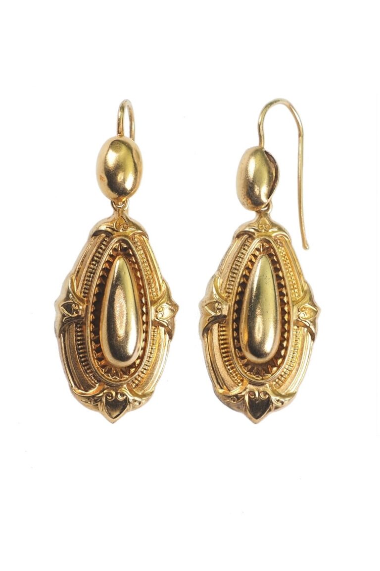 Viktorianische Ohrringe aus 15 Karat Gold