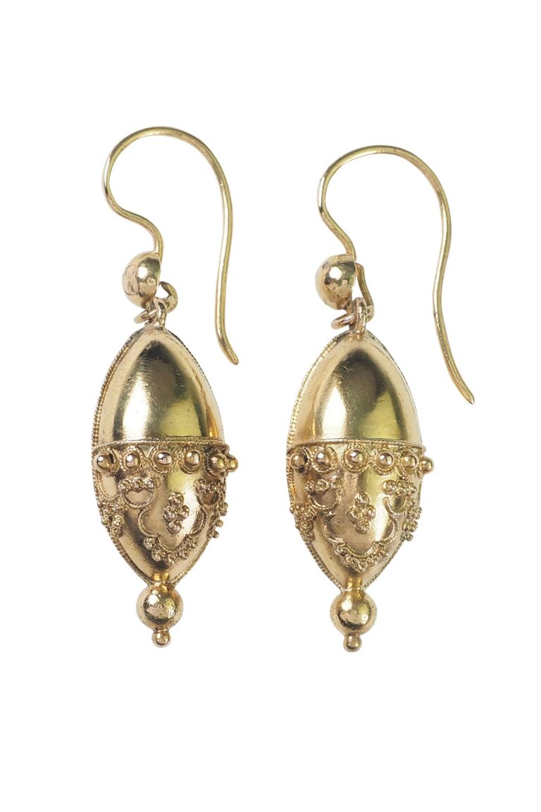 Viktorianische Ohrringe aus 15 Karat Gold