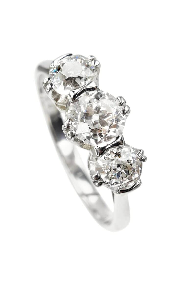 Vintage Ring mit Diamanten aus 18 Karat Gold